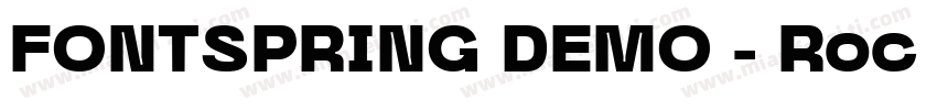 FONTSPRING DEMO - Roc Grotesk Black字体转换